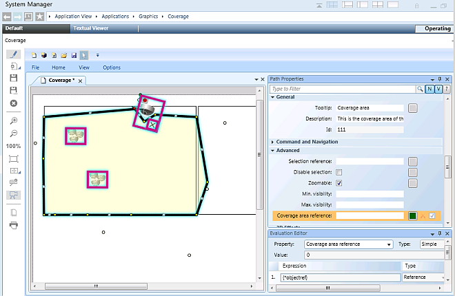 Beispiel für grafische Zuordnung