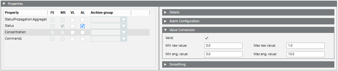 Value Conversion for Detectors