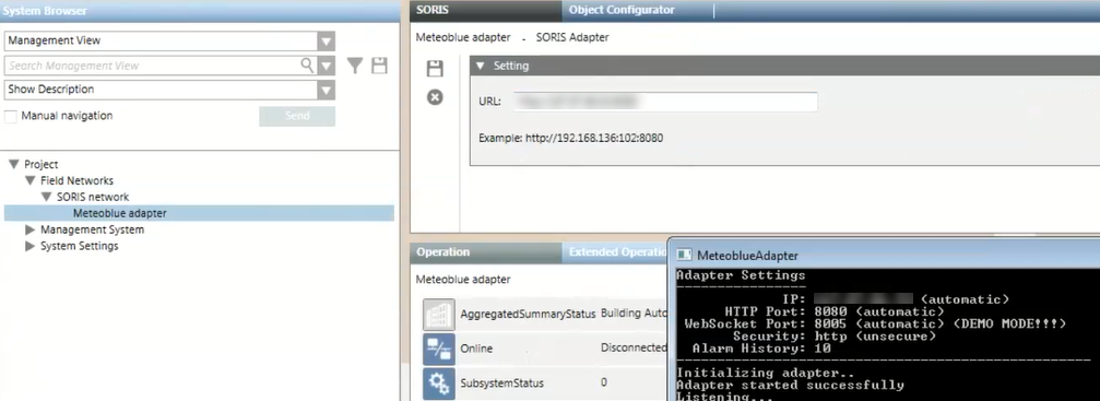 Konfiguration des Meteoblue-Adapters