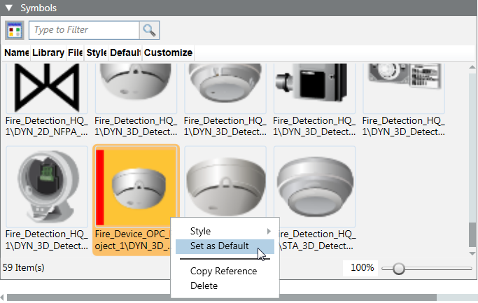 Das Symbol wird als Standard (in dem ausgewählten Stil) für die Funktion festgelegt.