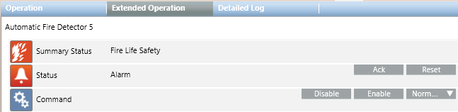 Befehlsschaltflächen im Register "Erweiterte Bedienung"